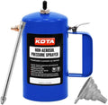 LAUCO Non Aerosol Pressure Sprayer - Refillable Pressurized Sprayer Bottle for Oil, Solvent, Degreasers, Lubricants - Rechargeable Steel Canister with Brass Nozzles, 32oz. (1, Blue) 69533 by LAUCO