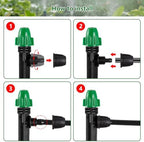 Leak-Proof Adjustable 30PCS Drip Irrigation Emitters Sprayer and 30PCS Drip Irrigation Mister with Lock Barbed for 1/4" Irrigation Tubing - Image 7