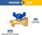 20PACKGUOFIS Outdoor Garden Spigot,3/4" Female NPT Inlet x 3/4" Male GHT - Image 2