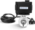 3/4" Motorized Ball Valve - 2 Wire Auto Return Electric Water Valve normally closed with Manual Override, Full Port Automatic Ball Valve, Stainless Steel 110-230V AC With U.S.Plug, IP67 by movafaFH