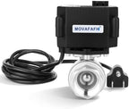 3/4" Motorized Ball Valve - 2 Wire Auto Return Electric Water Valve normally closed with Manual Override, Full Port Automatic Ball Valve, Stainless Steel 110-230V AC With U.S.Plug, IP67 by movafaFH