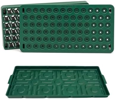 Vego garden Seedling Suite Products 10" x 20" 76 Cells Stackable Seed Starter Germination Tray with 3-in-1 Plant & Pop Board and 10" x 20" Bottom Watering Tray - Image 2