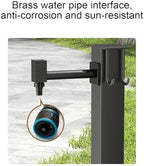 Stainless Steel Outdoor Antifreeze Water Column, All-Copper Faucet, Garden Faucet with Free-Standing Hose Holder(Large) - Image 5