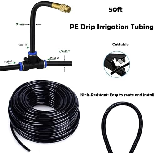 50ft Drip Irrigation System with 18pcs Misting Sprinkler Kit - Image 3