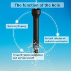 6 Pack Deep Drip Watering Stakes, 12 Inch Large Plant Watering Spikes for Outdoor Plants, UV-Protected PP Plastic Deep Root Irrigation System for Trees, Shrubs, Vegetables and Potted Plants (6, black) - Image 2