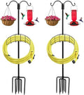 2-Pack Garden Hose Holder Stand with 7 Prong Base and Dual Shepherd Hooks by HIEDUYT