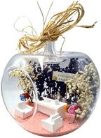 Terrarium for New Job Success - Globe Glass Jar with Preserved Lavender, Miniature Office Desk Set, and 'Success' Sign - Unique Decorative Gift for Colleagues and Friends - refined Home and Office - Image 3