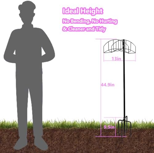 2-Pack Freestanding Garden Hose Holder with Upgraded 5-Prong Base - Image 5