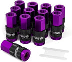 GASHER 12PCS Aluminium 1/4 Inch Female AMT Universal Air Coupler,1/4 NPT Basic Flow Quick Connect Air Coupler For Professional Jobsites, In automotive Shops Or At Home（Purple） by GASHER
