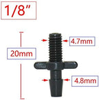 Utility Connector Adapter Hose Connector Adapter 1/8 1/4 inch Garden Irrigation Connector, Barbed Single and Double Elbow Drip Irrigation Arrow Connector, for 3/5 4 / 7Mm Hose/1I8 Thread - Image 2