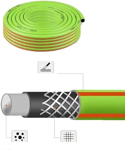 Portable 1/2 Inch Garden Hose Reel Cart With PVC Hose, ABS & Metal Frame, Adjustable Spray Nozzle For Lawn & Car Wash(Green,5m) - Image 4