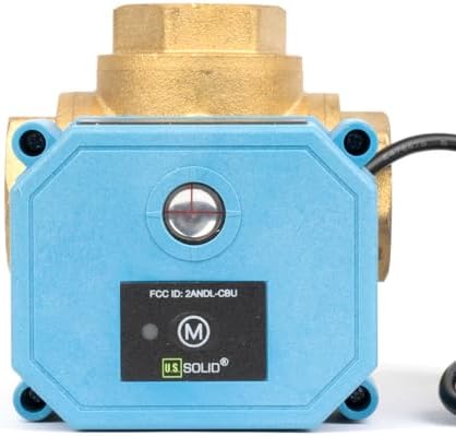 U.S. Solid 3/4 inch WiFi Smart Motorized Ball Valve, 3-Way 4-Position Brass Electric Water Valve for HVAC Zoning, Solar Bypass, Irrigation Automation; USB Powered with LED Flow Window - Image 6