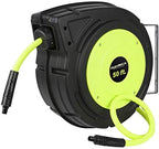 Flexzilla Retractable Enclosed Plastic Air Hose Reel, 3/8 in. x 50 ft., Heavy Duty, Lightweight, Hybrid, ZillaGreen - L8250FZ by Unknown