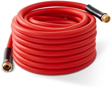 Garden Hose 50ft x 3/4” Hot/Cold Water Hose, -50°F to 190°F, Red by BLENDLITETools