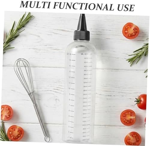 Hemoton 8pcs Oz Plastic Squeeze Bottle with Measurements, Graduated Pet Sauce Dispenser Bottle for Precise Dispensing and Reusable Use in Laboratory and Daily Storage - Image 3