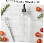 Hemoton 8pcs Oz Plastic Squeeze Bottle with Measurements, Graduated Pet Sauce Dispenser Bottle for Precise Dispensing and Reusable Use in Laboratory and Daily Storage - Image 3