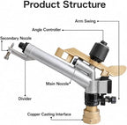 360 Adjustable Impact Sprinkler for Long-Range Irrigation - Image 2