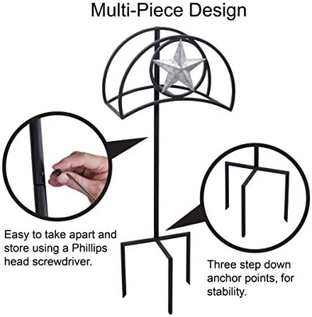 Liberty Garden Products 122-KD Galvanized Star Hose Stand, Black - Image 6