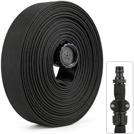 50 Feet Linkable Slow Soaking Garden Hose Flat Soaker Hose by GarveeHome