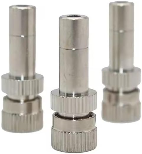 50 Pack Low Pressure Brass Misting Nozzles, Anti Drip Fogging Spray Head, Cleanable Water Mist Sprayers 6mm Mist Nozzle Dust Control(Size:Orifice 0.15mm,Color:Nickel Plated) - Image 5