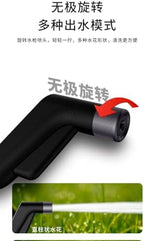 Telescopic garden hose with nozzle, 3x expandable flexible hose, for car washing, yard cleaning, and gardening (black, Water gun + 10M hose) - Image 6