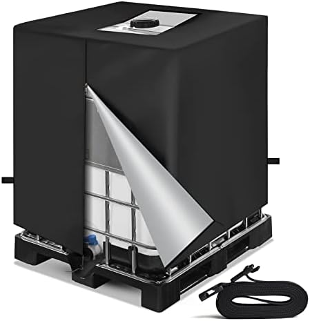 NEVERLAND Zipper IBC Tote Cover 275 Gallon 420D Waterproof Water Tank Cover by Professionalcoversellers