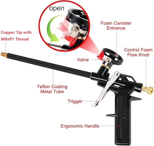 2 pcs professional foam spray guns+6 stainless steel nozzles,threaded - Image 3