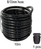 8/11mm Garden Watering Hose 3/8'' PVC Water Tubing, for Garden Drip Irrigation Tube with Black End Plug (Size : 10m) - Image 2