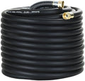 Guitrees 150FT 5/8 Heavy Duty Rubber Garden Hose - 300psi Working, 1000psi Burst - Hot/Cold Water - Five-Layered Braiding for Durability - Versatile for Gardening, Agriculture, Construction(Black) by Guitrees