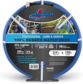 BluSeal Hot/Cold Water Rubber Garden Hose, 100% Rubber, Ultra-Light, Super Strong, 500 PSI, 50F to 190F Degrees, High Strength Polyester Braided (3/4" x 150) by RMX+BluSeal