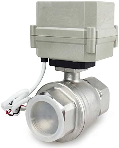 2 Way 1-1/2 inch DN40 110-220VAC 4 Wires Stainless Steel 304 NPT Electrical On/Off Motorized Ball Valve by HSH-Flo