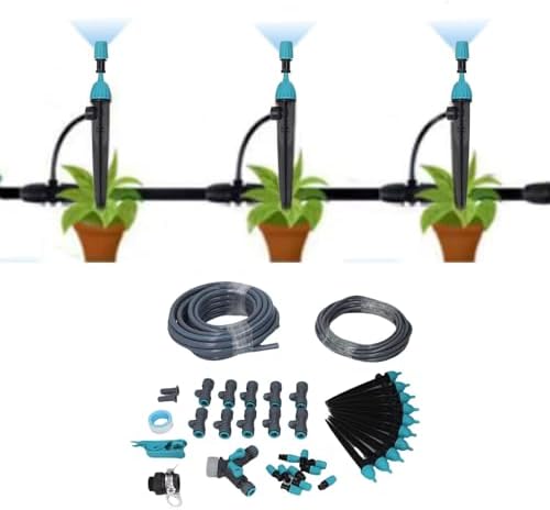 Automatic Watering System Kit for Garden and Greenhouse, 10m Drip Irrigation with 3 Modes, Adjustable Nozzles and Drippers, 12mm 6mm PE PVC Tubing, for Raised Bed Yard Lawn P - Image 5