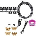 Greenhouse Mist Cooling Setup with Brass Nozzles and Black Tubing for Patio Borders, Plant Rows and Fan Wrap Use Line Brass Nozzle Mist Hose Fan - Image 6