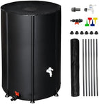 Collapsible Rain Barrel,Portable Water Storage Tank,Rainwater Collection System Downspout,Water Catcher Container with Filter Spigot Overflow Kit (100 Gallon) - Image 4