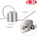 Watering Can Indoor for House Plant 1300ml with Long Spout, Gold - Image 3
