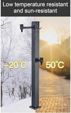 Stainless Steel Outdoor Antifreeze Water Column, All-Copper Faucet, Garden Faucet with Free-Standing Hose Holder(Small) - Image 7