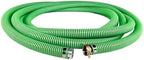 Gloxco Heavy Duty EPDM All Weather Suction Hose Assembly, Black Tube, Lime Green Helix, 1-1/2" Inside Diameter with Male x Female NPSM Pinlug Fittings Installed, 40 ft Length by Gloxco