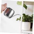 Stainless Steel Watering Can and Thin Spout 1.2l with Wooden Handle - Image 5