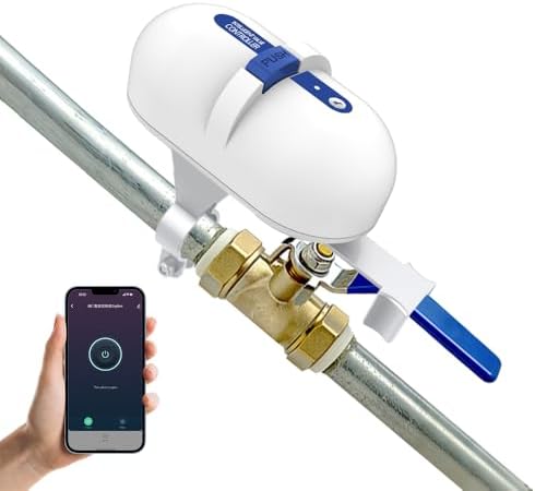 WiFi Smart Water Valve Controller, Remote Shutoff for 1/2 to 1 in Pipe by Blindsmart