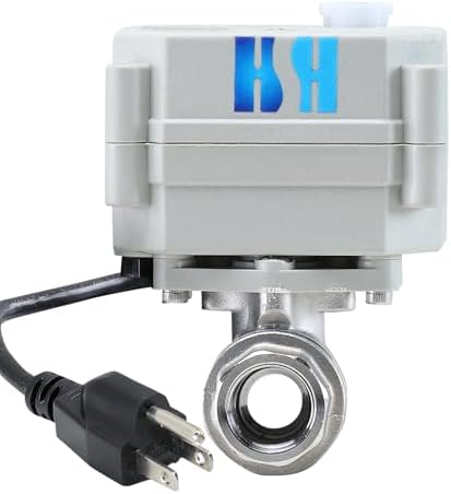 3/8 inch DN10 110-230VAC Normally Closed CF8/Stainless Steel 304 Manual Override Motorized Electrical Ball Valve With U.S. Plug - Image 3