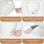 QRRICA 12/10/9 Inch Self Watering Pots for Indoor/Outdoor Plants - Image 2