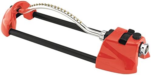 Dramm 10-15001 18" Red Premium Metal Oscillating Sprinkler With Brass Nozzle Jets by DRAMM