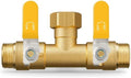 Hose Splitter 2 Way, Heavy Duty Brass Garden Hose Splitter by ZaakWang