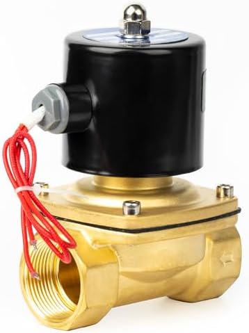 U.S. Solid 1-1/4 in Brass Electric Solenoid Valve, AC 110 V, Normally Closed, FKM Seal, 24 Cv, Semi-Direct, for Air Gas Fuel and Oil - Image 3