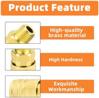 GASHER 12PCS 3/8"MNPT Brass Industrial Coupler,1/4 Flow Quick Connect Air Coupler - Image 5