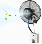 ROVSUN 30" Outdoor Misting Wall Fan with Water Tank, Industrial Wall Mount Mist Fan with BLDC Motor, 4-Speed High Velocity Waterproof Oscillating Fan, Workshop, Patio, Greenhouse, Commercial UL Listed by ROVSUN