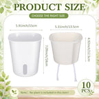 Ziliny 10 Pcs 5.91 Inch Self Watering Planters with Water Indicator - Image 3