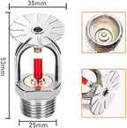 6pc Fire Sprinkler Head 3/4 Inch Pendent Type 155 Degree Quick Response Water Spray Down 68℃ Brass Fire Sprinkler Heads 3/4 NPT Thread for Home Commerical Residential (Pendent Sprinkler - Image 5