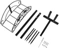 Detachable Garden Hose Holder, Freestanding Water Hose Stand with Storage Basket, Heavy Duty Iron Hose Hanger for Outside Yard, Elegant Design Easy Installation Durable Hose Storag by Unknown