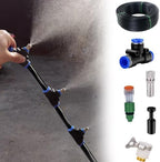 360° Swivel Nozzles Dust Suppression Misting Cooling Kit - PE Hose for Construction, Workshop, Farm & Outdoor Use - Efficient Water Spray System for Dust Control by Unknown